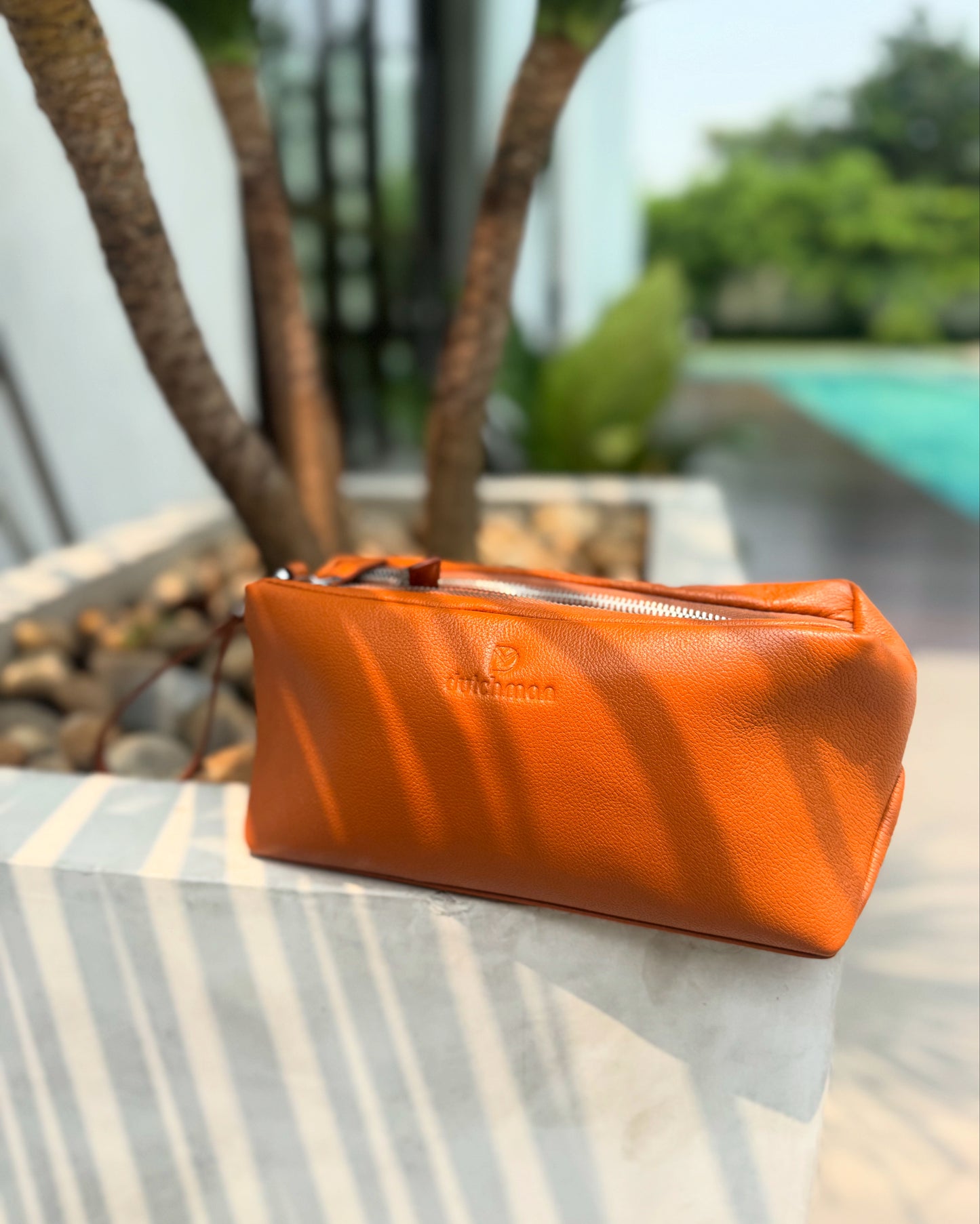 The Hatch – Double Compartment Orange Travel Pouch