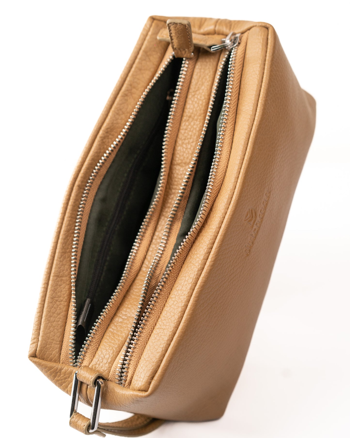 The Hatch – Double Compartment Beige Travel Pouch