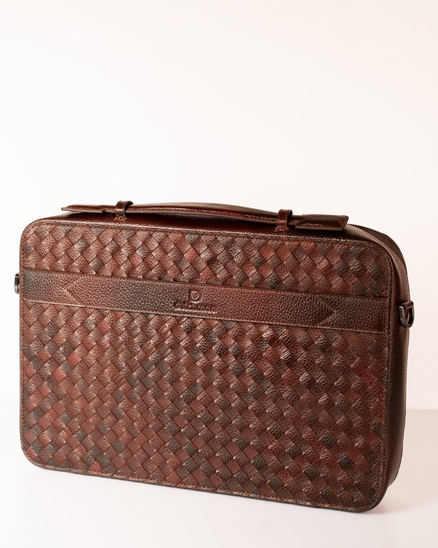 The Dutchcase – Executive Braided Leather Briefcase Bag ( oxred )