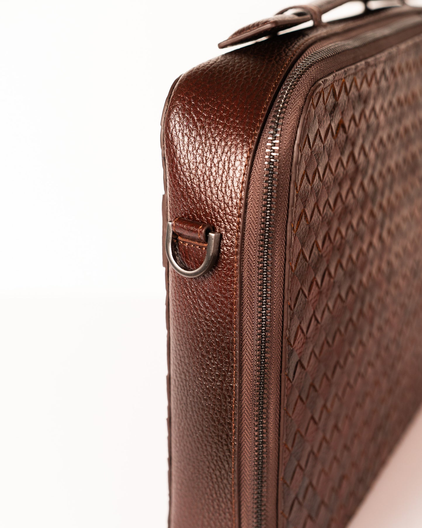 The Dutchcase – Executive Braided Leather Briefcase Bag ( oxred )