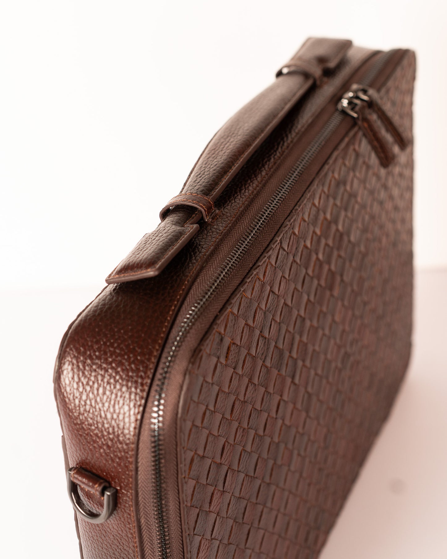 The Dutchcase – Executive Braided Leather Briefcase Bag ( oxred )