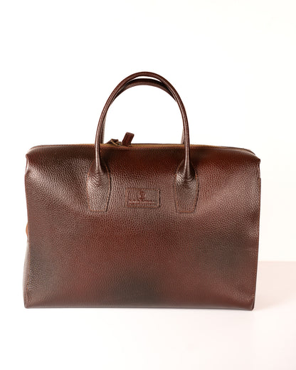 The Flint - Leather Executive Bag with Laptop Compartment ( Burgundy )