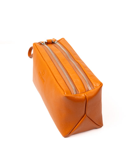 The Hatch – Double Compartment Orange Travel  Pouch