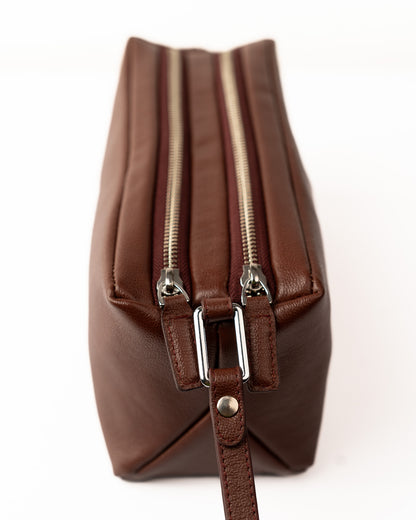 The Hatch – Double Compartment Maroon Travel Pouch